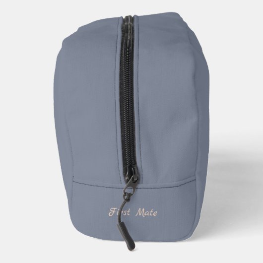 Trousse De Toilette Brown Sailing Boat and Name on Gray (Droite)