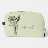 Trousse De Toilette Cadeau Personnalisé Pour Demoiselle D'Honneur Fleu (Recto)