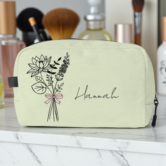 Trousse De Toilette Cadeau Personnalisé Pour Demoiselle D'Honneur Fleu