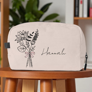 Trousse De Toilette Cadeau personnalisé pour demoiselle d'honneur flor