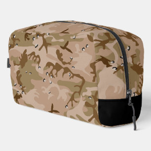 Trousse De Toilette Camouflage Désert Avec Galets, Militaire, Armée