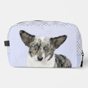 Trousse De Toilette Cardigan Welsh Corgi bleu Merle Peinture Chien Art