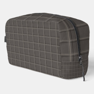 Trousse De Toilette Carreaux à Plaid Luxueux Charbon de Bois Chaud