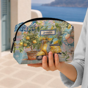 Trousse De Toilette Carreaux de collage de fleurs d'agrumes siciliens 