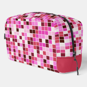 Trousse De Toilette Carreaux de Piscine, Carreaux de Mosaïque Roses, M