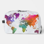 Trousse De Toilette Carte Mondiale En Aquarelle (Recto)