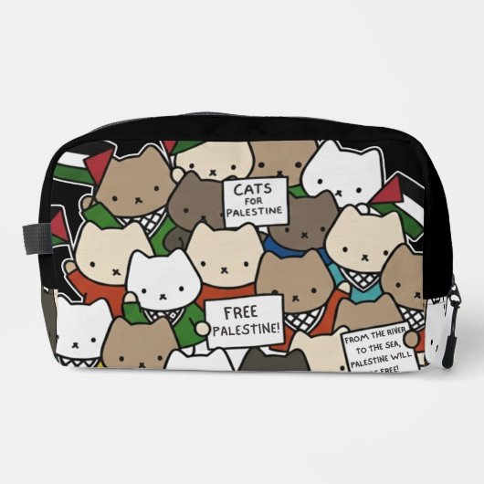 Trousse De Toilette Cats for Palestine – Kawaii Cats for Justice (Recto)
