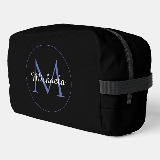 Trousse De Toilette Cercle minimal moderne nom initial monogramme mode (Coin gauche)