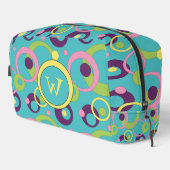 Trousse De Toilette Cercles bleus funky (Coin droit)