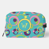 Trousse De Toilette Cercles bleus funky (Verso)