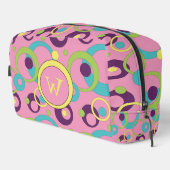 Trousse De Toilette Cercles roses funky (Coin droit)