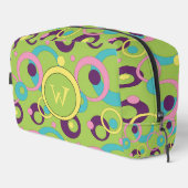 Trousse De Toilette Cercles verts funky (Coin droit)