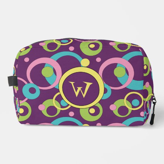 Trousse De Toilette Cercles violets funky (Recto)