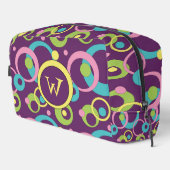 Trousse De Toilette Cercles violets funky (Coin droit)