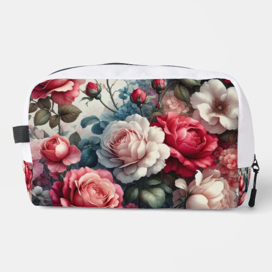Trousse De Toilette Charme floral de rose intemporel (Recto)