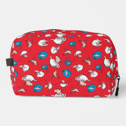 Trousse De Toilette Chat Dans Le Casquette | Le Motif rouge poisson (Recto)