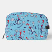Trousse De Toilette Chat Dans Le Casquette | Motif bleu (Verso)