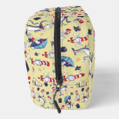 Trousse De Toilette Chat Dans Le Casquette | Motif jaune (Droite)