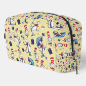 Trousse De Toilette Chat Dans Le Casquette | Motif jaune (Coin droit)