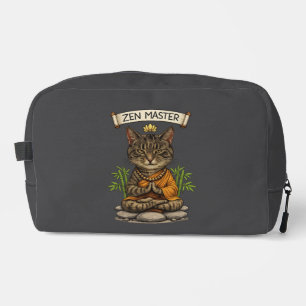 Trousse De Toilette Chat Maître Zen Drôle Gris Tabby Cadeau Chat