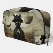 Trousse De Toilette Chat sorcière avec citrouilles  (Coin droit)