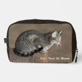 Trousse De Toilette Chat Tabby Gris Fumé (Recto)
