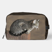 Trousse De Toilette Chat Tabby Gris Fumé (Verso)