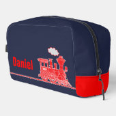 Trousse De Toilette Chemin de fer rouge enfants de voyage (Coin droit)