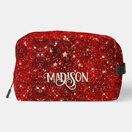 Trousse De Toilette Chic blanc rouge noir parties scintillant monogram (Verso)