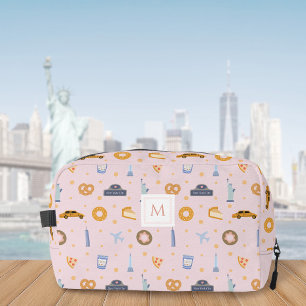 Trousse De Toilette Chic rose pastel New York Motif Monogram