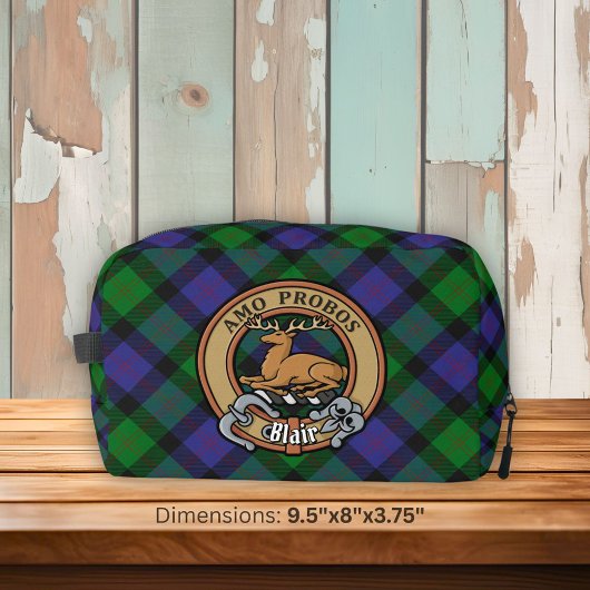 Trousse De Toilette Clan Blair Crest sur Tartan