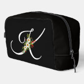 Trousse De Toilette Classic monogram  initial red flower mother gift (Coin droit)