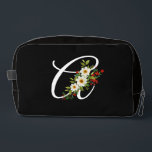 Trousse De Toilette Classic monogram red white flower mother gift<br><div class="desc">Need a great Mother's Day gift idea? I've got you covered! This Classic Monogram Toiletry Bag is bound to make Mom happy. Imagine her delight when she sees this cute and spacious bag, with its lovely monogram and pretty red and white watercolor flowers! It's not just beautiful, it's really useful...</div>