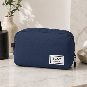 Trousse De Toilette Classique nostalgie américaine simple minimal bleu
