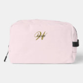 Trousse De Toilette Clean Blush Pink Gold l Elegant Feminine Monogram (Verso)