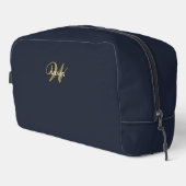 Trousse De Toilette Clean Navy Blue Gold Monogram Accessories (Coin droit)