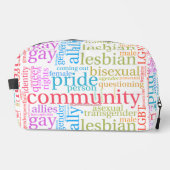 Trousse De Toilette Cloud de mot communautaire LGBTQ+ SlipperyJoe (Recto)