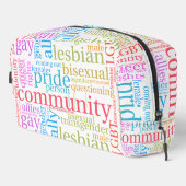 Trousse De Toilette Cloud de mot communautaire LGBTQ+ SlipperyJoe (Coin droit)