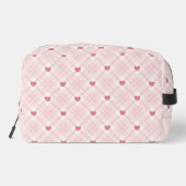 Trousse De Toilette Coeurs Plaid Personnalisés (Verso)