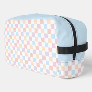 Trousse De Toilette Coloris Pastel Coloris À damiers Motif