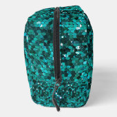 Trousse De Toilette Confetti turquoise de Glam Vert (Droite)