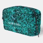 Trousse De Toilette Confetti turquoise de Glam Vert (Coin droit)