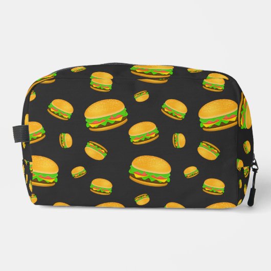 Trousse De Toilette Cool et amusant hamburger motif gris foncé (Recto)