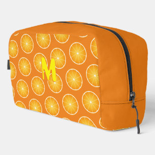 Trousse De Toilette Cool Juicy Orange jaune tranches de fruits Monogra