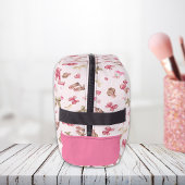 Trousse De Toilette Coquette fille rose Motif Monogramme Nom