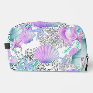 Trousse De Toilette Coquillages de corail Turquoise rose pourpre Plage
