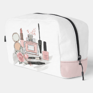 Trousse De Toilette Cosmétique Ado en rose et blanc
