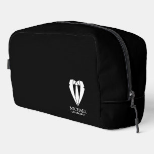 Trousse De Toilette Costume Mariage noir et Cravate Groomsmans personn
