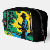 Trousse De Toilette Cowboy Fisherman on Riverbank (Coin droit)