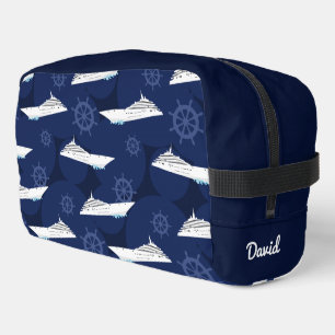 Trousse De Toilette Croisière Bateau de Croisière Personnalisé Bleu et